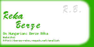 reka berze business card