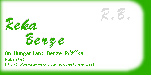 reka berze business card